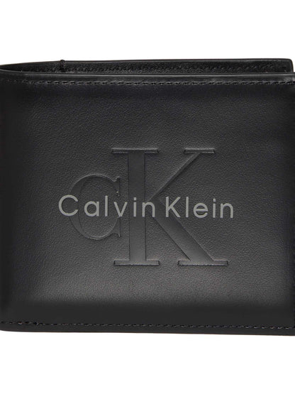 Portafoglio nero Calvin Klein Bold Billfold da uomo