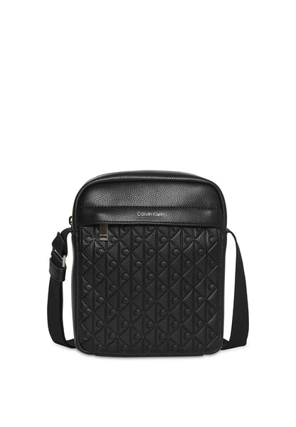 Borsa a tracolla Calvin Klein Emblem beige da uomo
