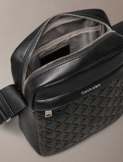 Borsa a tracolla Calvin Klein Emblem beige da uomo