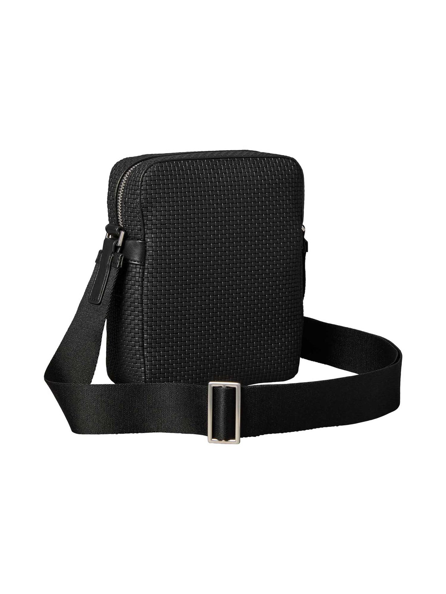 Tracolla nera Calvin Klein Embossed Reporter da uomo elegante e casual