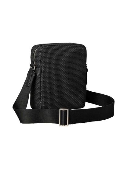 Tracolla nera Calvin Klein Embossed Reporter da uomo elegante e casual