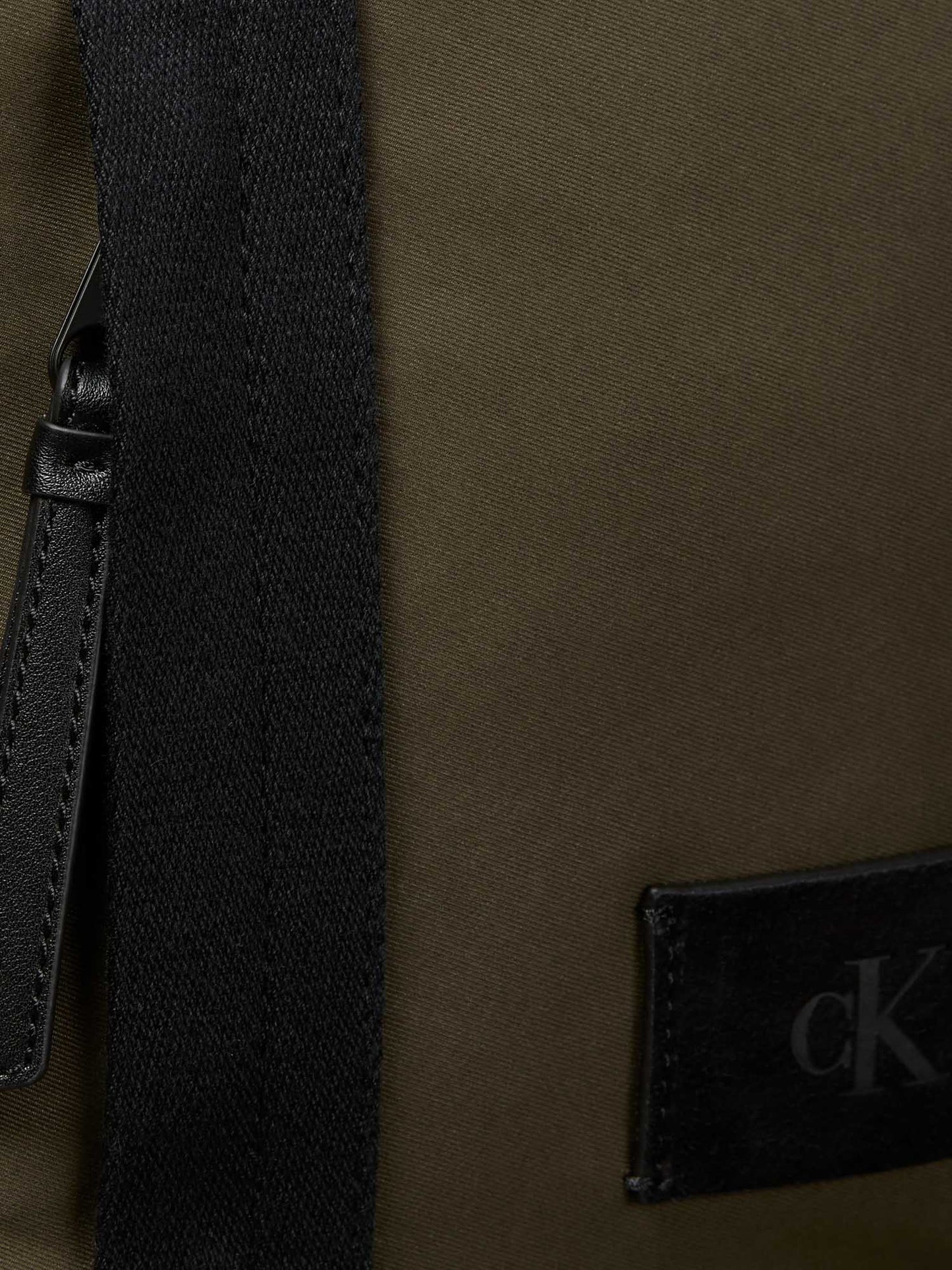 Calvin Klein Canvas Mix Reporter, borsa a tracolla verde da uomo