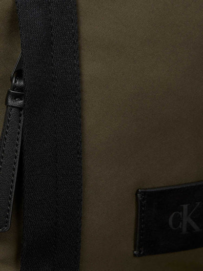 Calvin Klein Canvas Mix Reporter, borsa a tracolla verde da uomo