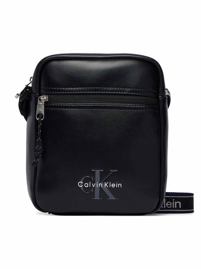 Calvin Klein Bold Logo Webbing, borsa a tracolla da unisex adulto nero