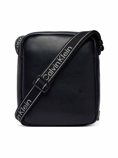 Calvin Klein Bold Logo Webbing, borsa a tracolla da unisex adulto nero