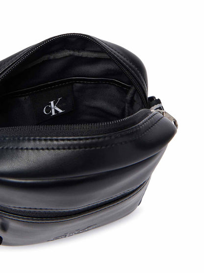 Calvin Klein Bold Logo Webbing, borsa a tracolla da unisex adulto nero