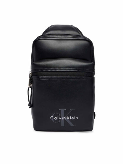 Calvin Klein Bold Logo Webbing, borsa a tracolla da unisex adulto nera