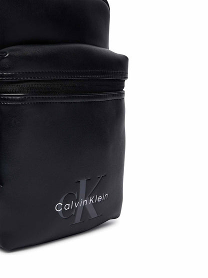 Calvin Klein Bold Logo Webbing, borsa a tracolla da unisex adulto nera