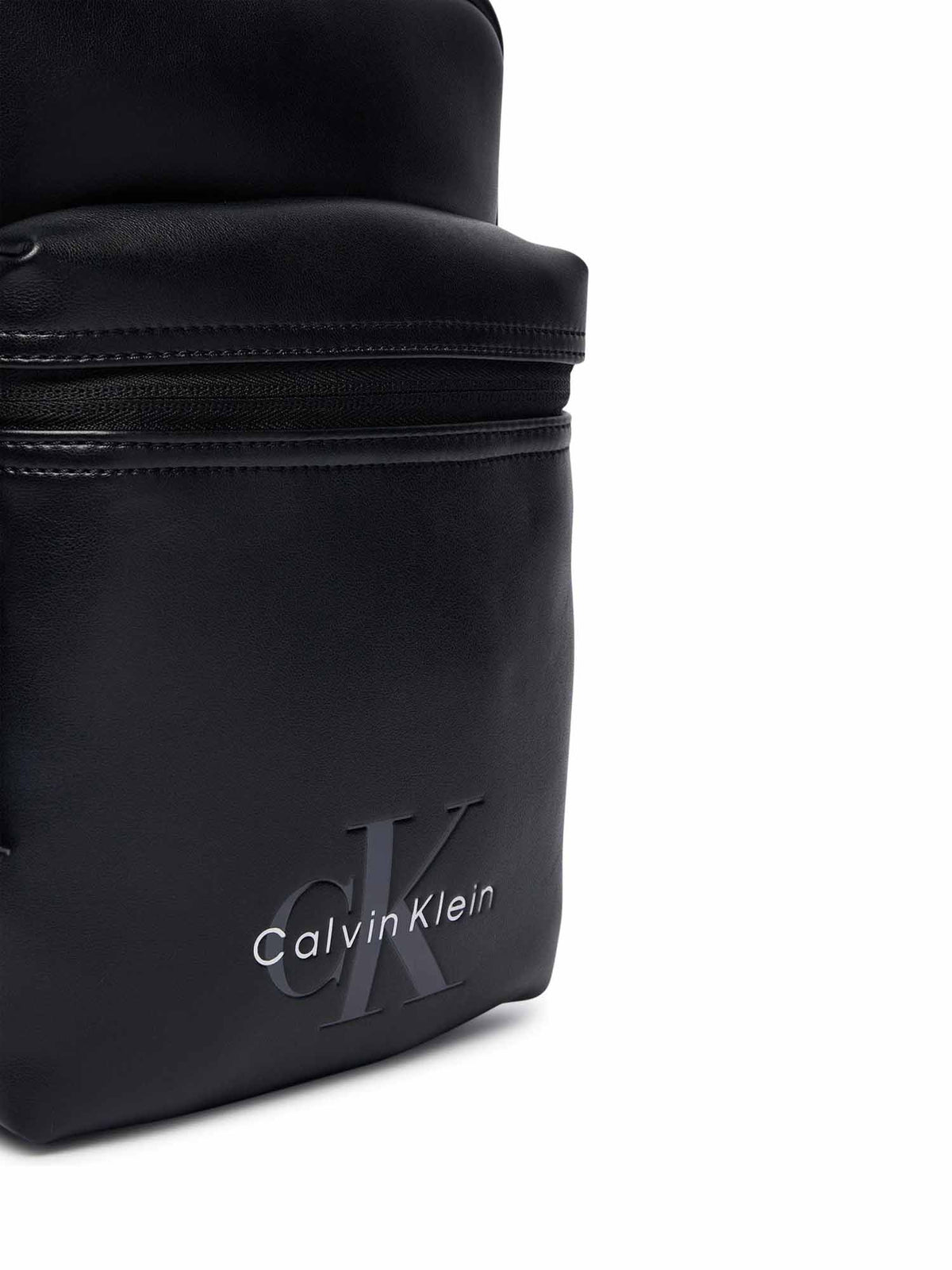 Ck bold logo webbing tracolla da unisex nero