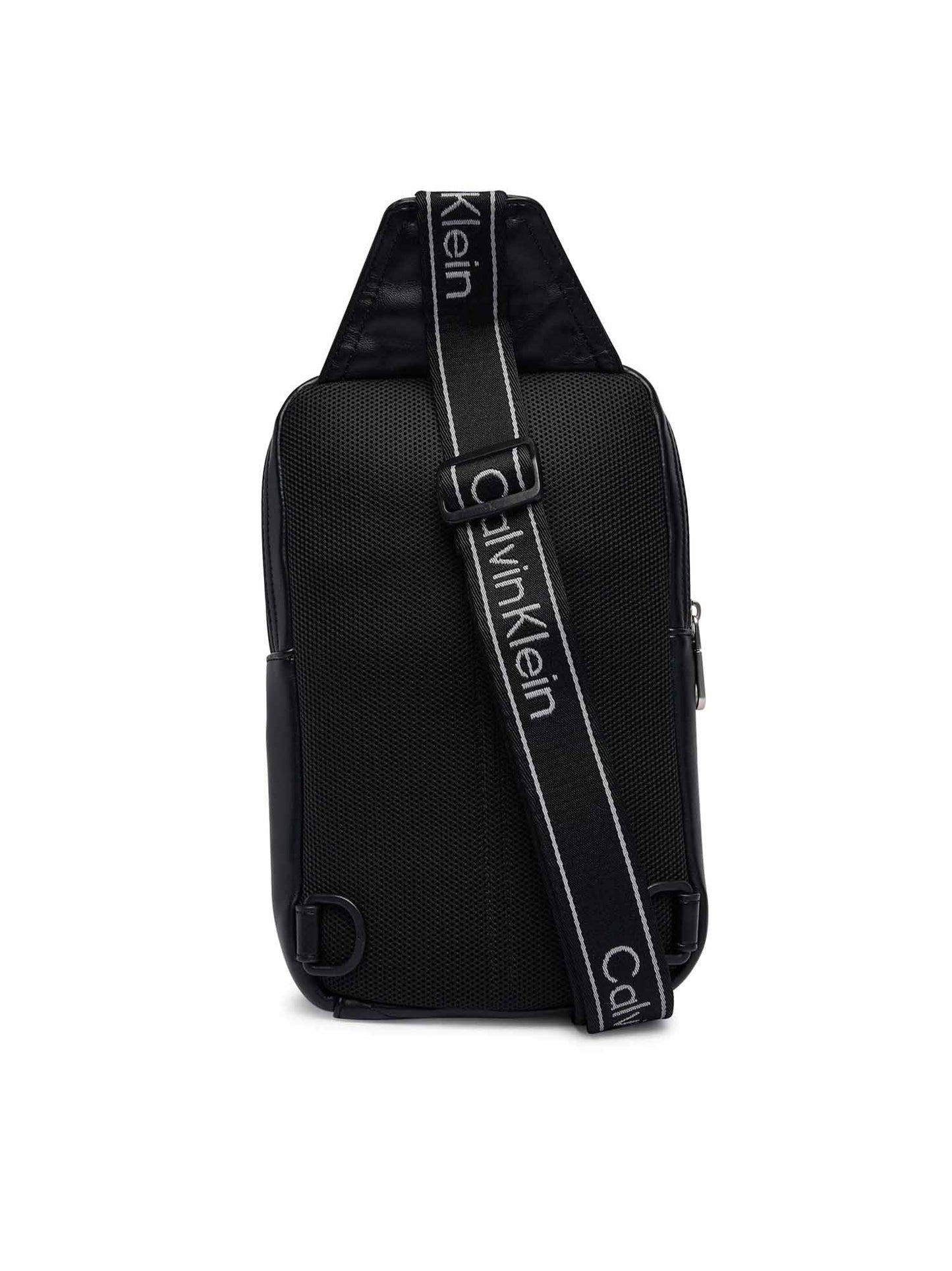 Calvin Klein Bold Logo Webbing, borsa a tracolla da unisex adulto nera