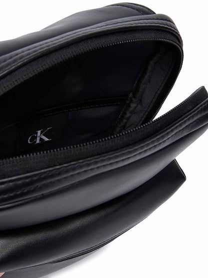 Calvin Klein Bold Logo Webbing, borsa a tracolla da unisex adulto nera