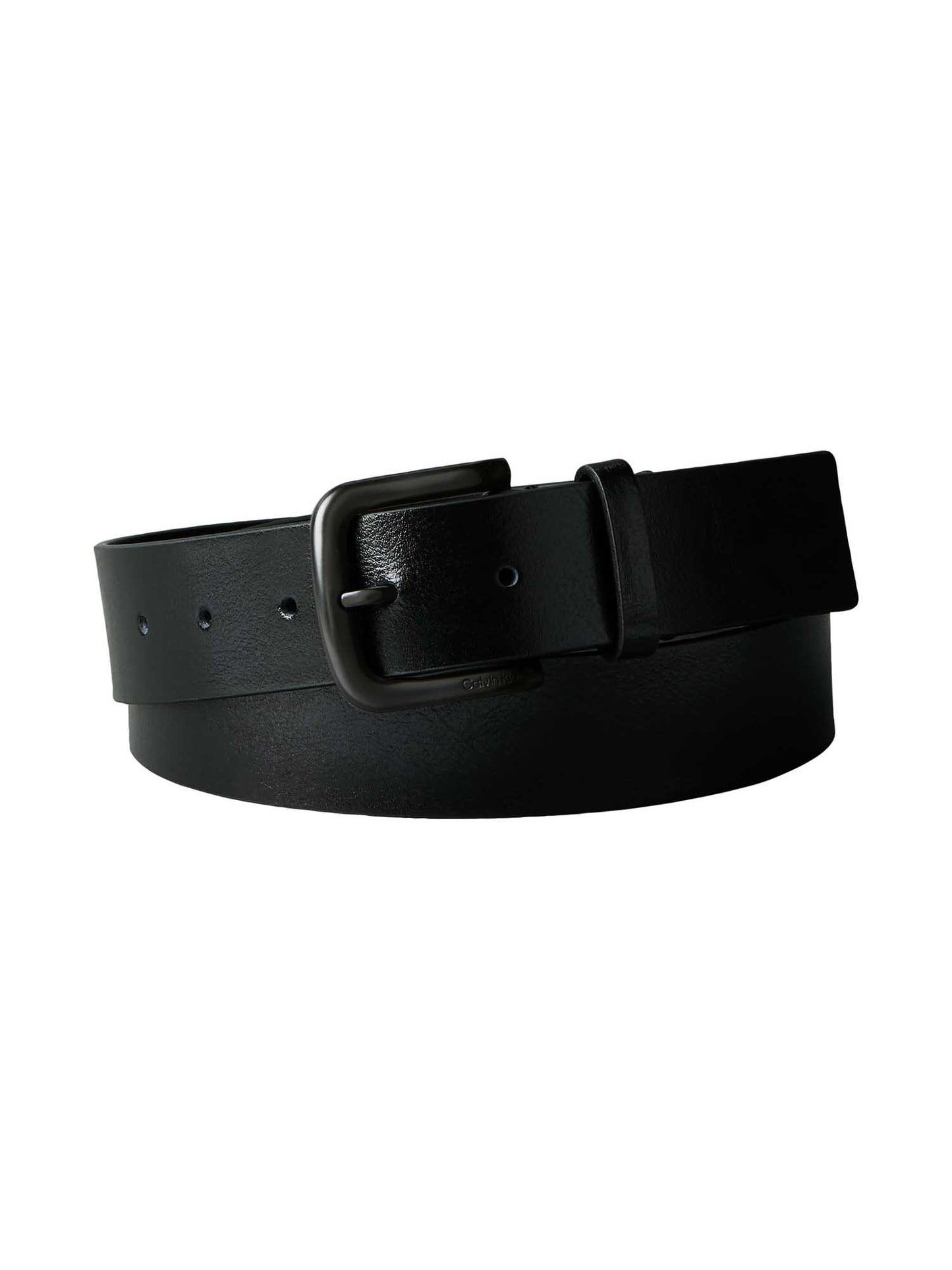 Cintura nera Calvin Klein Round Buckle da uomo, elegante e versatile