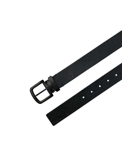 Cintura nera Calvin Klein Round Buckle da uomo, elegante e versatile