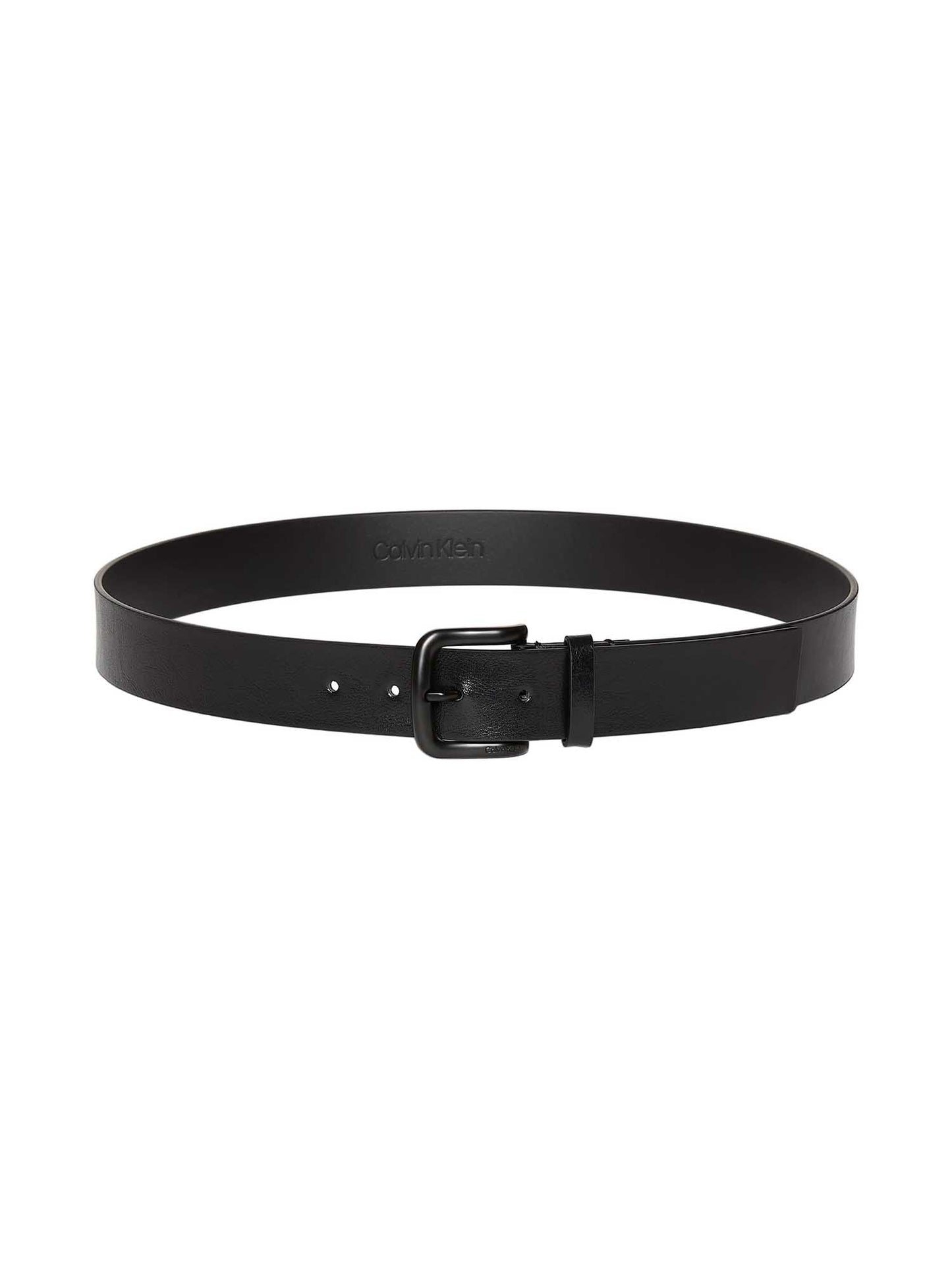 Cintura nera Calvin Klein Round Buckle da uomo, elegante e versatile