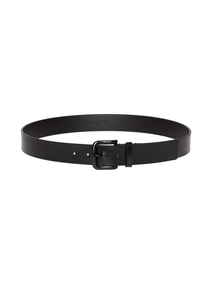Cintura nera Calvin Klein Round Buckle da uomo, elegante e versatile