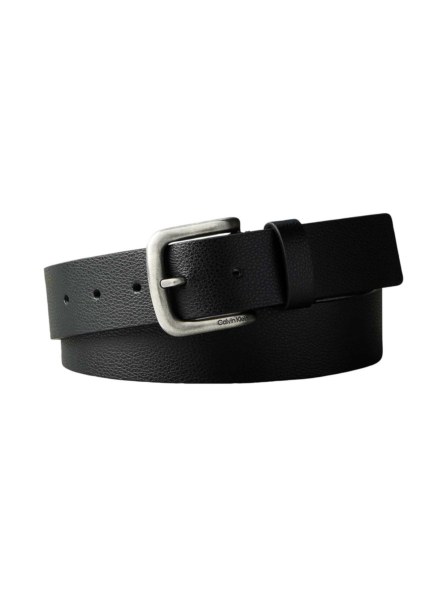 Calvin Klein Round Buckle, cintura nera da uomo versatile e elegante