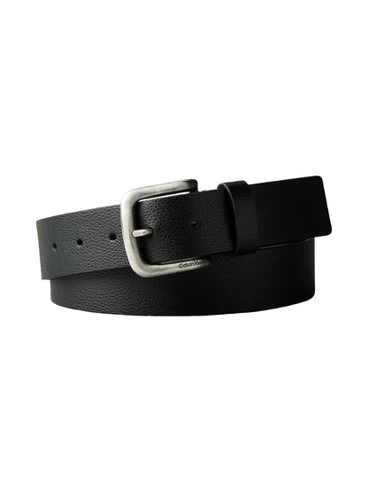 Calvin Klein Round Buckle, cintura nera da uomo versatile e elegante