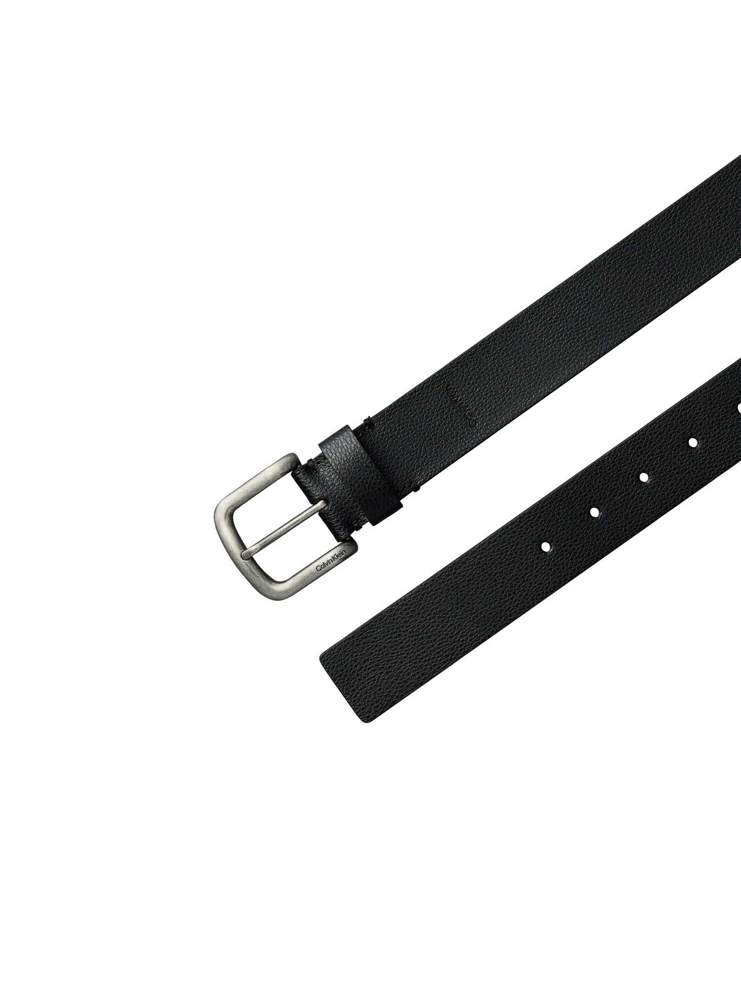 Calvin Klein Round Buckle, cintura nera da uomo versatile e elegante
