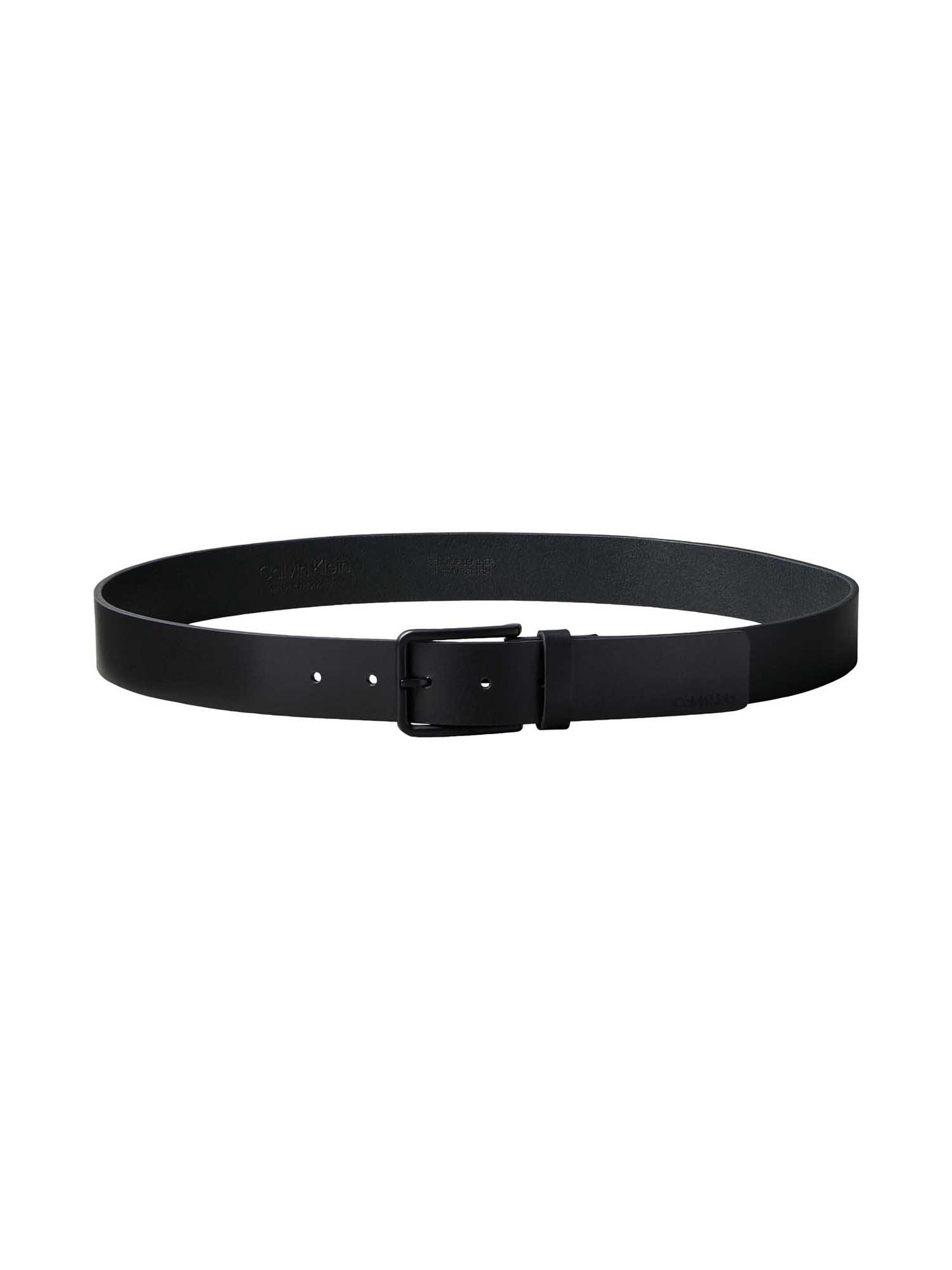 Cintura nera da uomo Calvin Klein Warmth Buckle 35 mm in similpelle