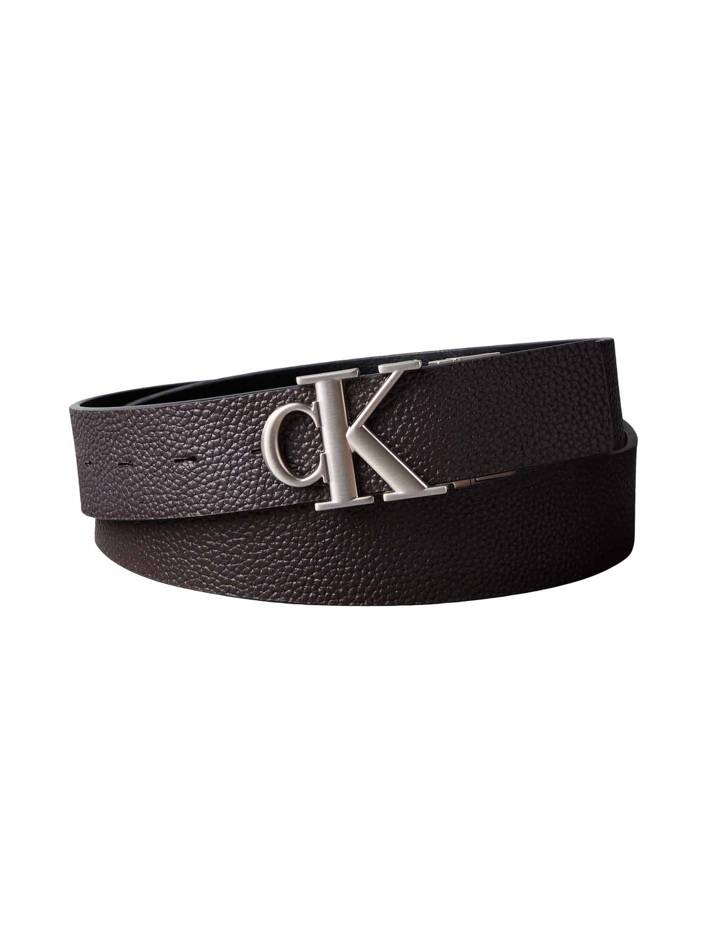 Calvin Klein Ck Buckle Tumbled, cintura da unisex adulto nera