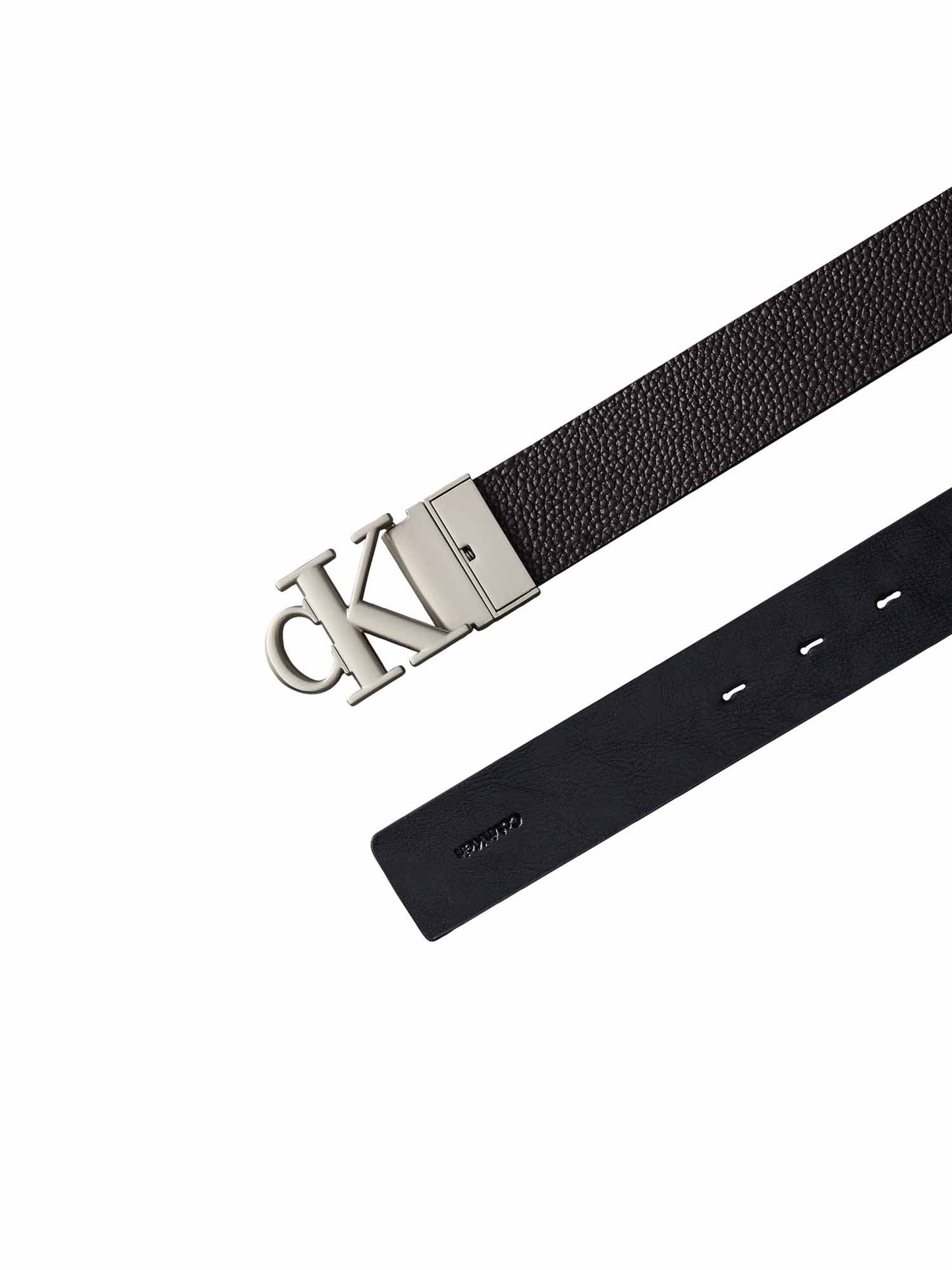 Calvin Klein Ck Buckle Tumbled, cintura da unisex adulto nera