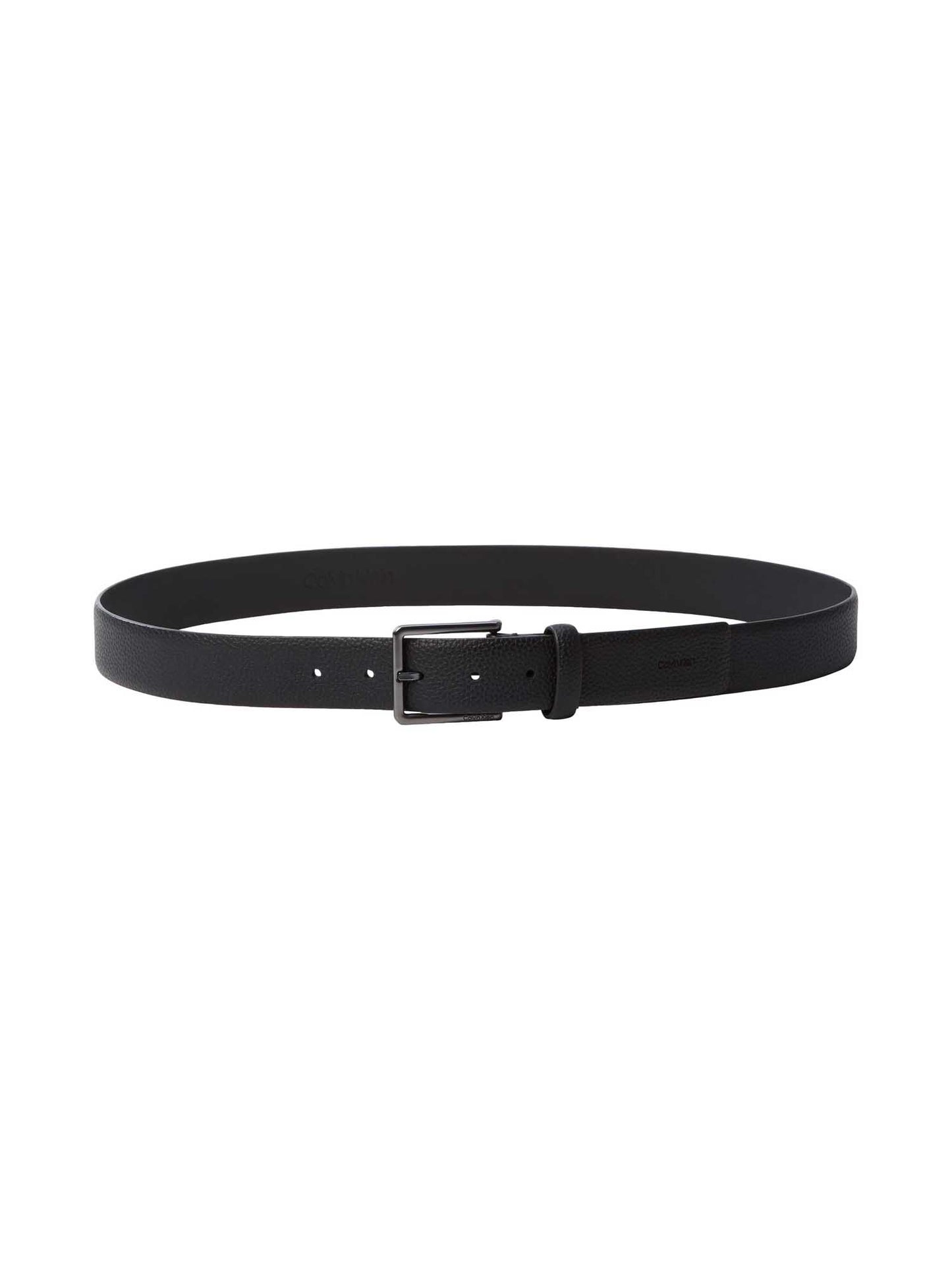 Cintura Calvin Klein nera in similpelle con fibbia casual da uomo