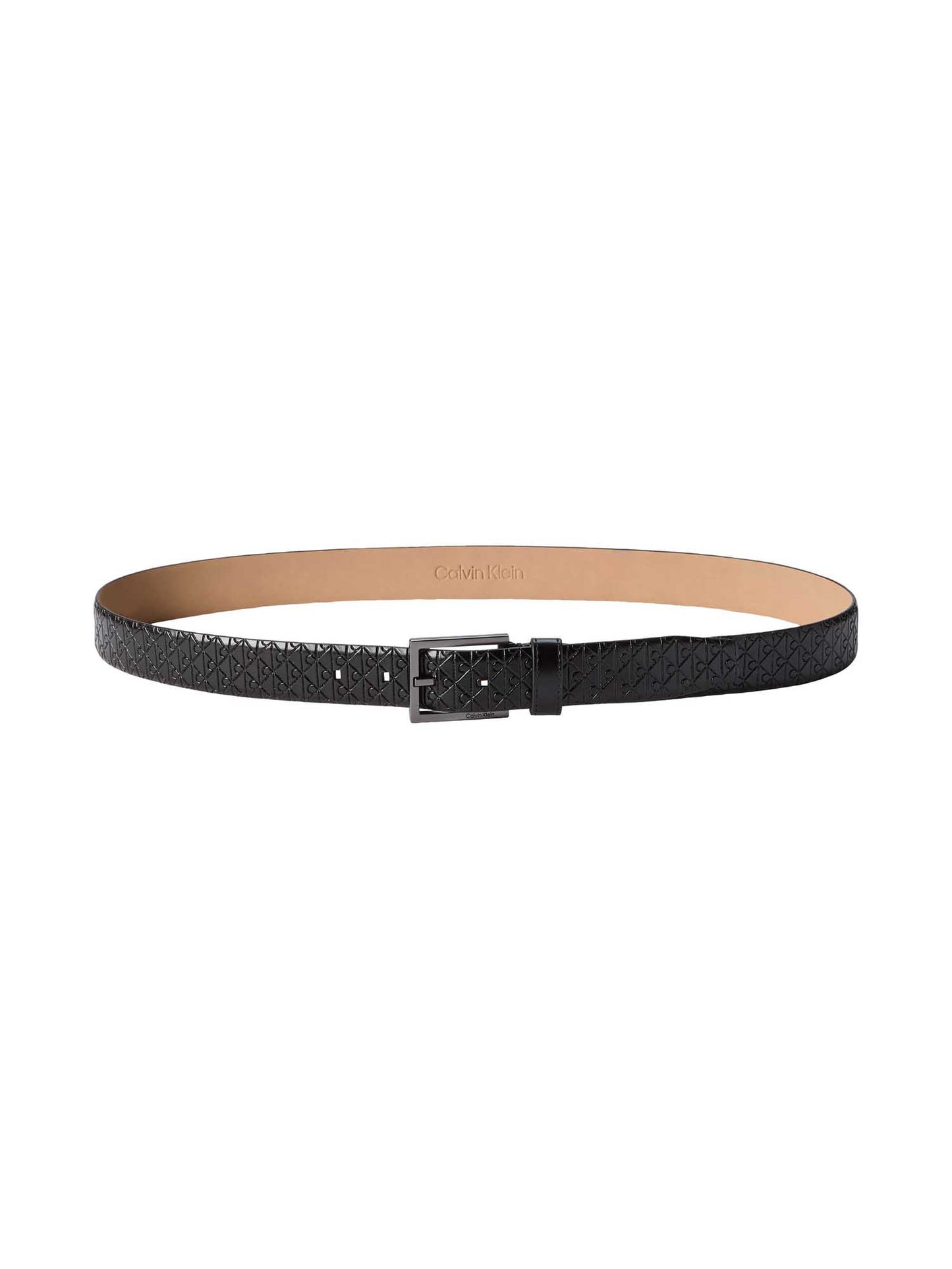 Calvin Klein CK Square Buckle cintura unisex adulta nera
