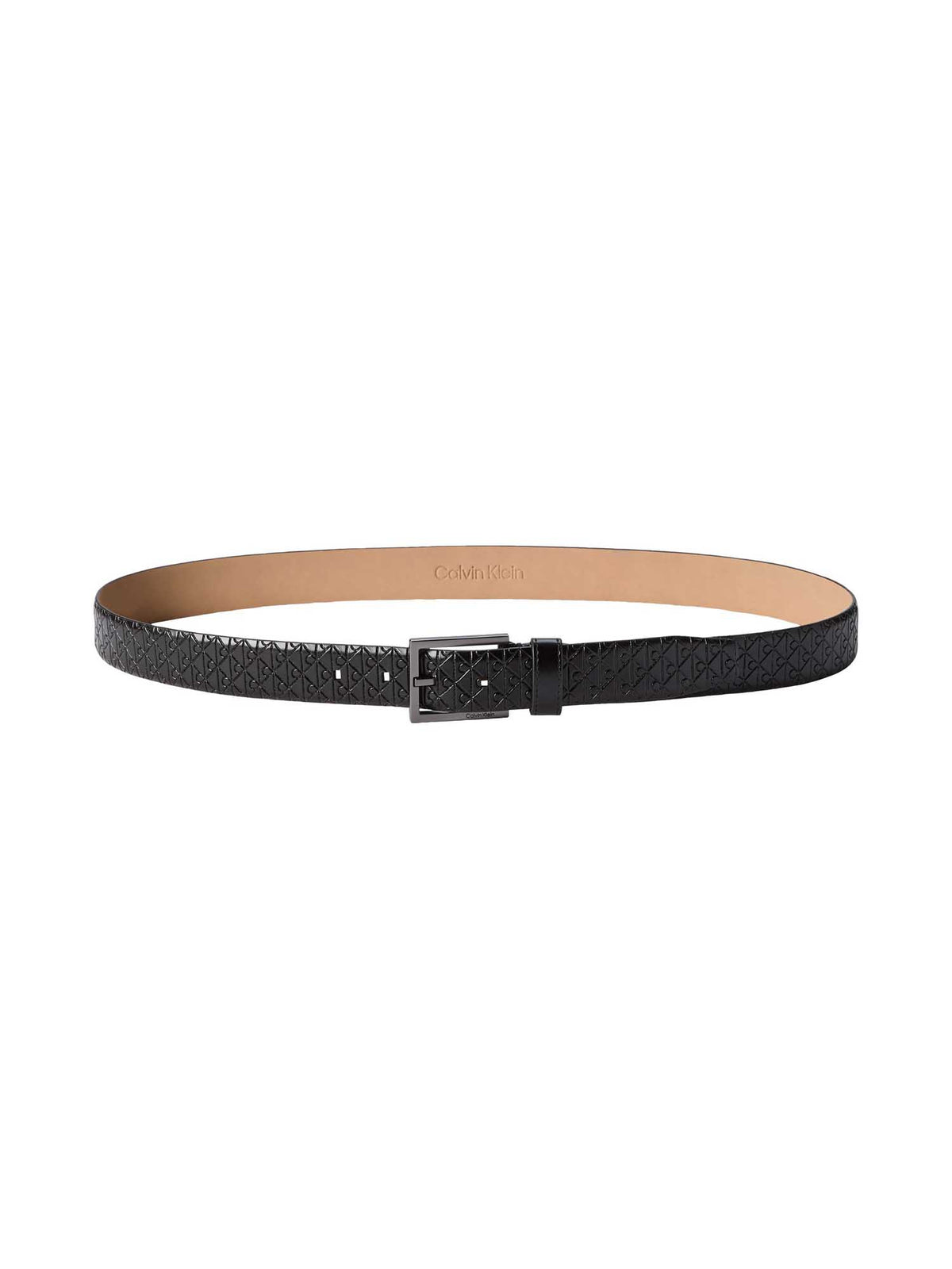 Ck square buckle cintura da unisex nero