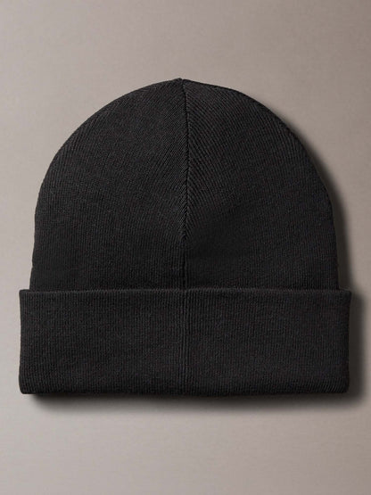 CALVIN KLEIN CAPPELLO FINE RIB UOMO NERO