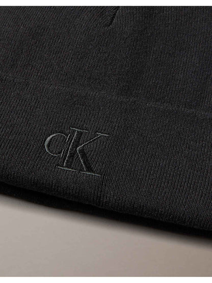 CALVIN KLEIN CAPPELLO FINE RIB UOMO NERO