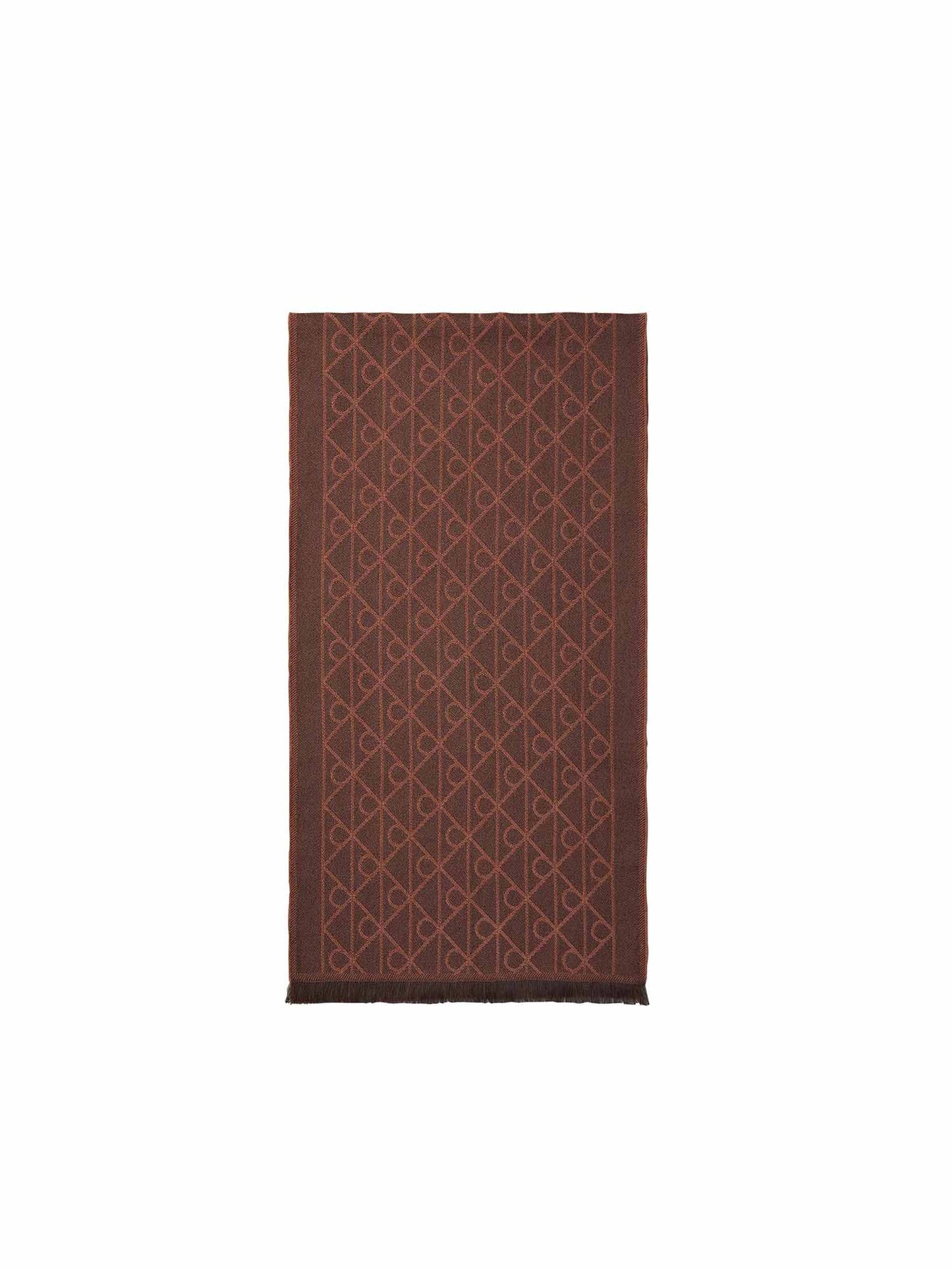 Calvin Klein Tonal Jcq Scarf, sciarpa da unisex adulto marrone