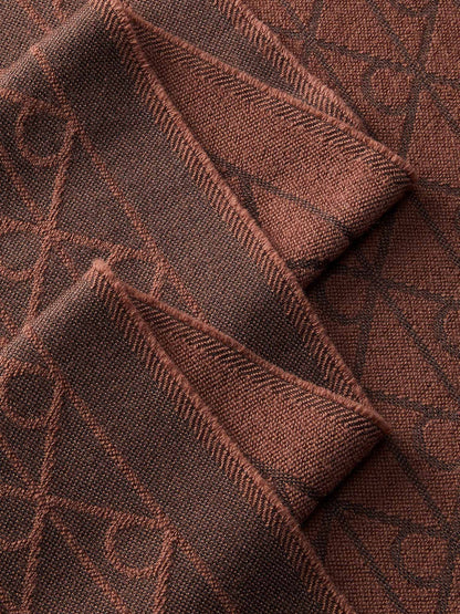 Calvin Klein Tonal Jcq Scarf, sciarpa da unisex adulto marrone