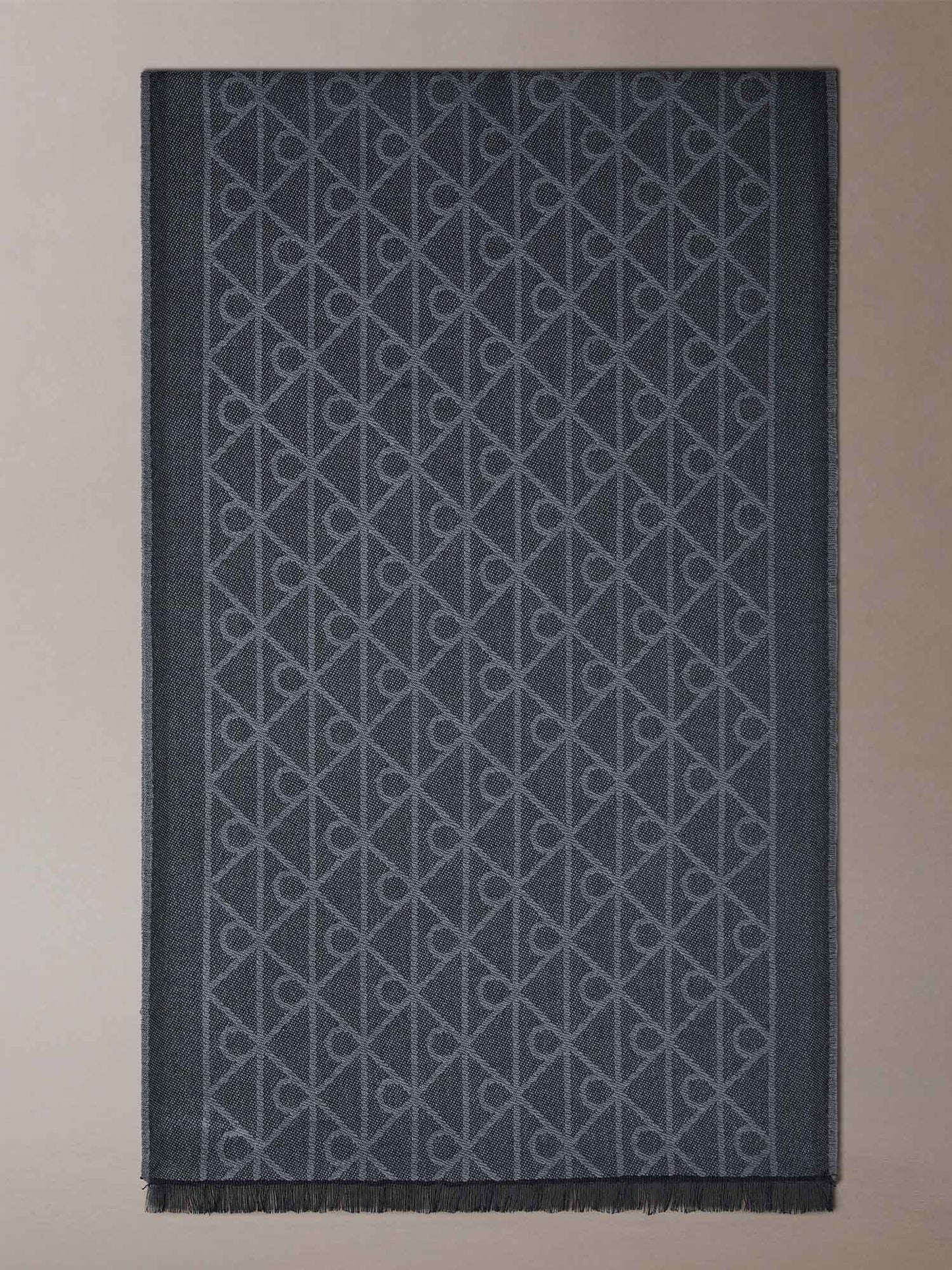 CALVIN KLEIN SCIARPA MONOGRAM DA UOMO NERO