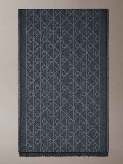 CALVIN KLEIN SCIARPA MONOGRAM DA UOMO NERO