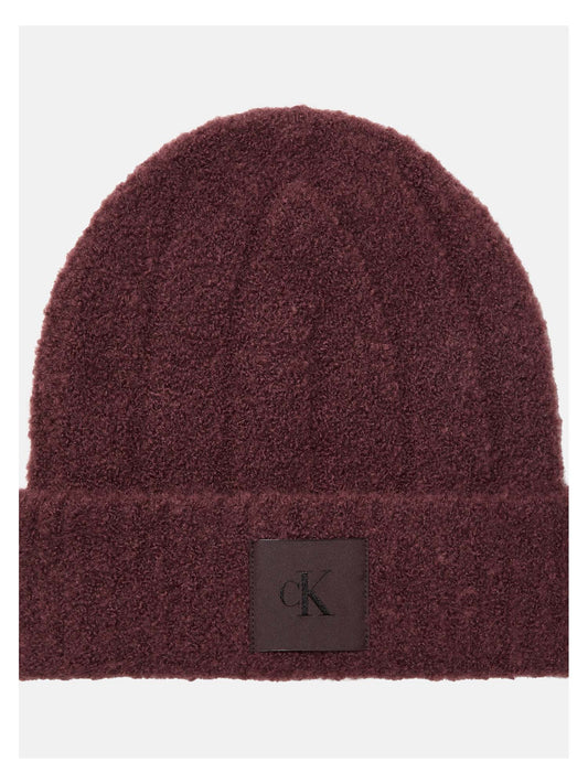 CAPPELLO PATCH BOUCLE CALVIN KLEIN UNISEX BORDEAUX