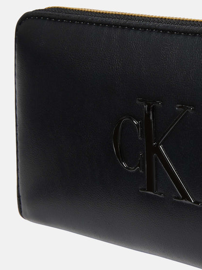 PORTAFOGLI ZIP AROUND CALVIN KLEIN DONNA NERO