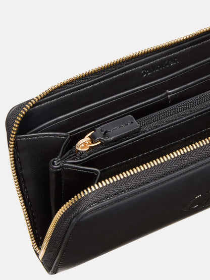 PORTAFOGLI ZIP AROUND CALVIN KLEIN DONNA NERO
