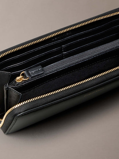 PORTAFOGLI  LARGE ZIP AROUND CALVIN KLEIN DONNA NERO