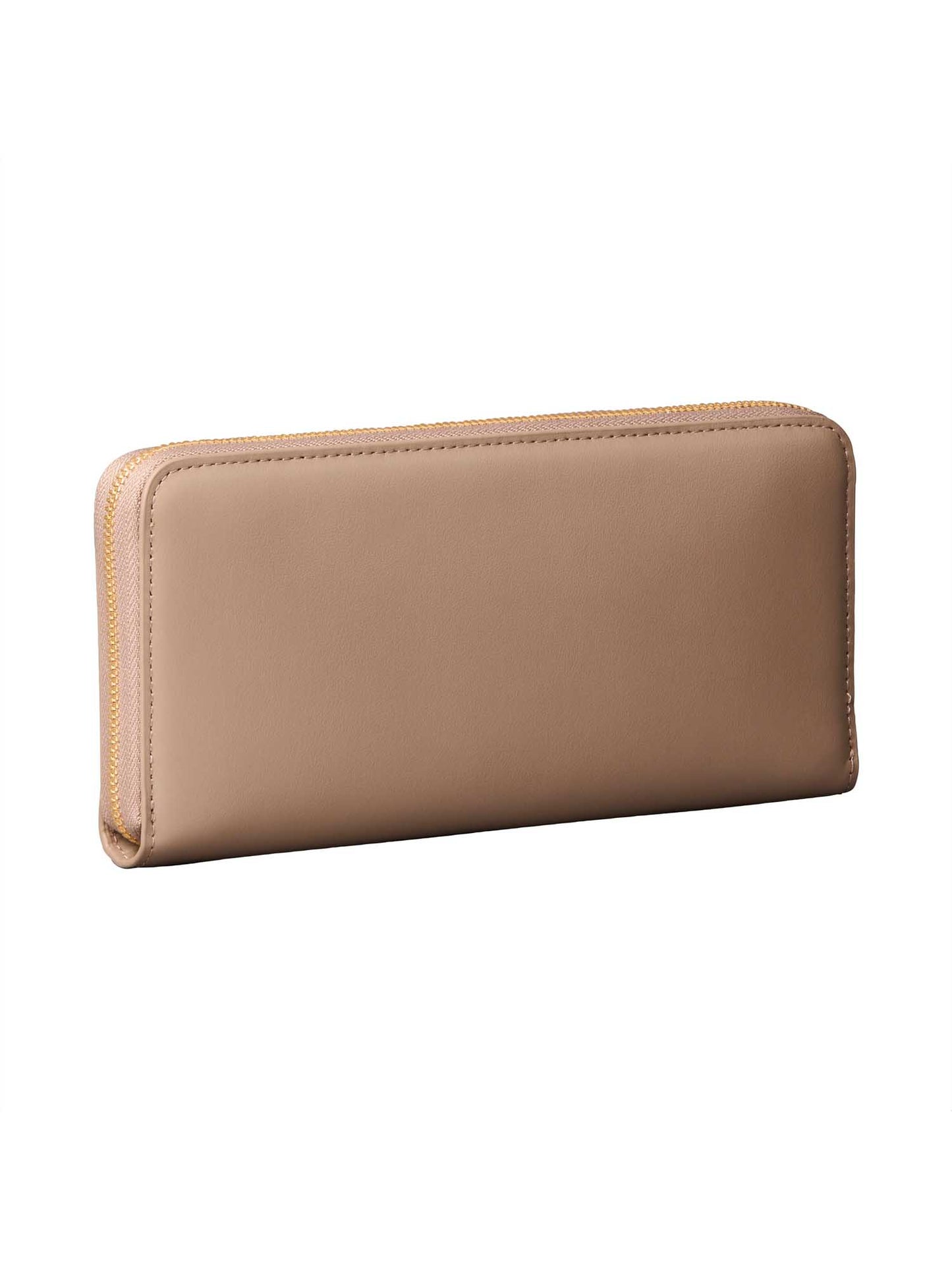 Calvin Klein Large Zip Around, portafoglio donna in similpelle fango