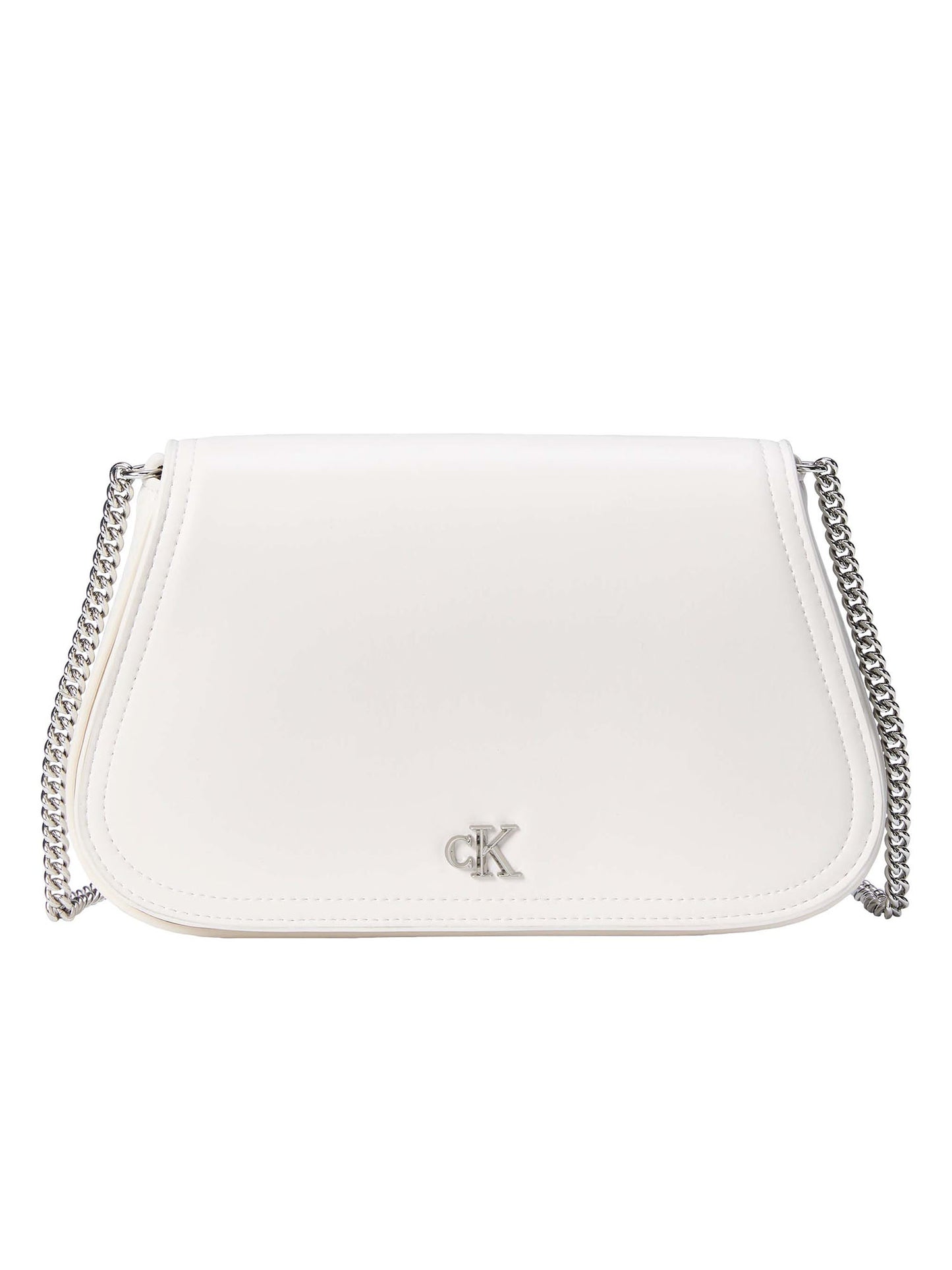 Pochette bianca Calvin Klein Curved Wallet On da donna