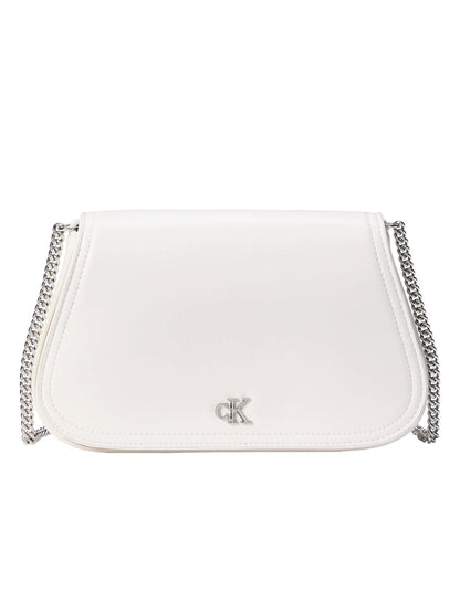 Pochette bianca Calvin Klein Curved Wallet On da donna