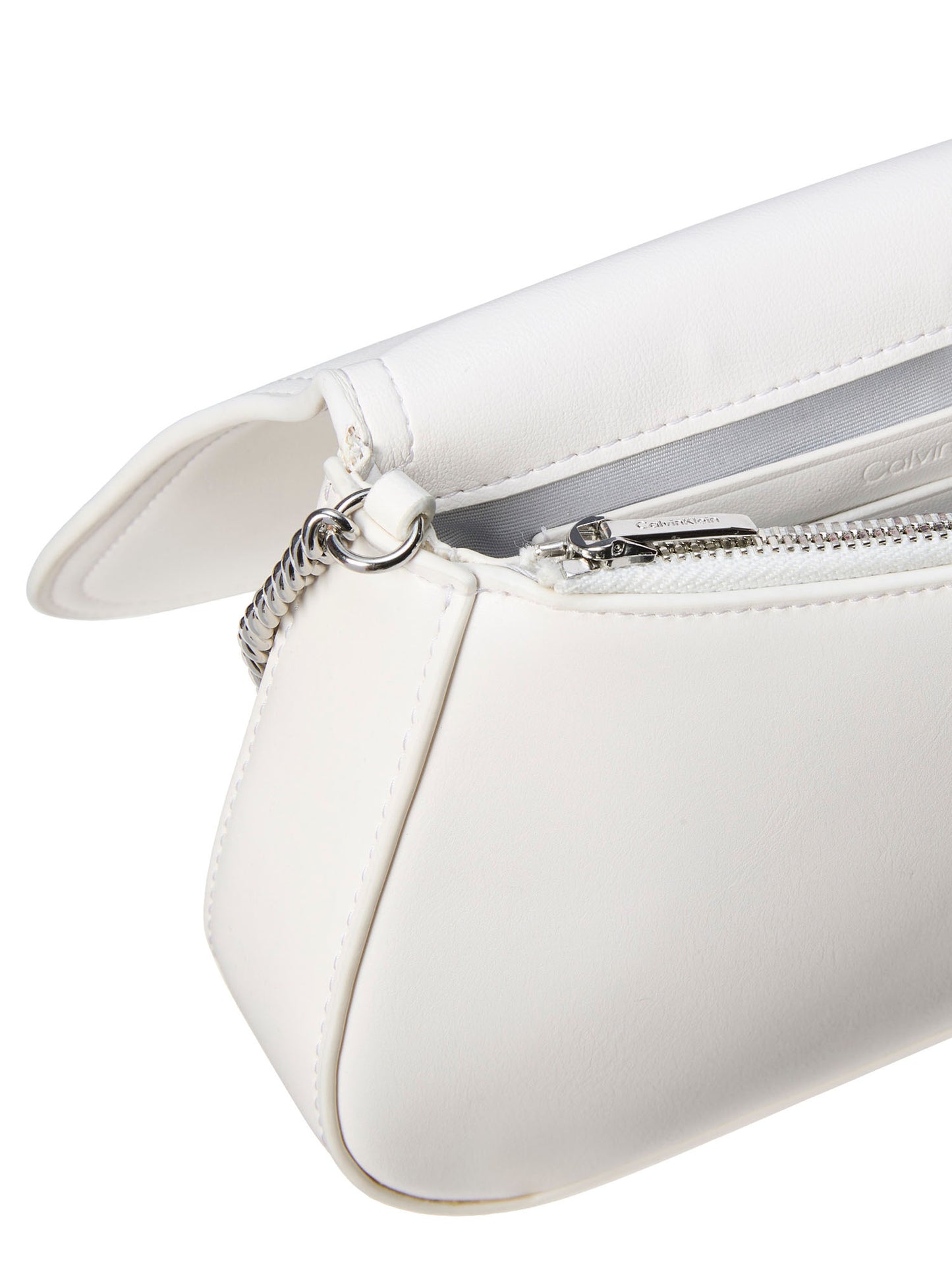 Pochette bianca Calvin Klein Curved Wallet On da donna