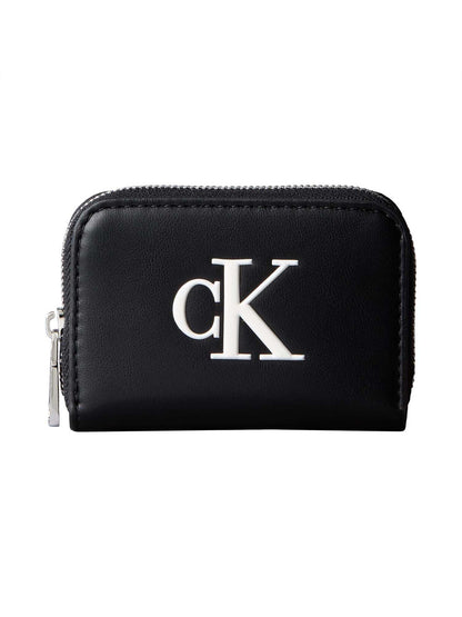 Calvin Klein Bold Medium Zip, portafoglio donna nero elegante e funzionale