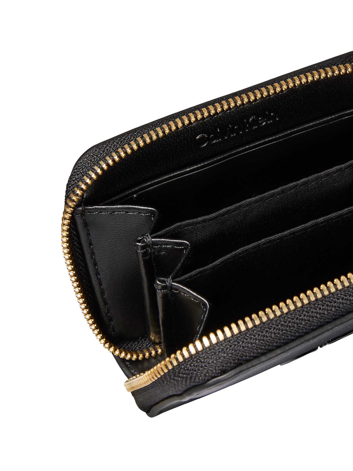 Portafoglio Bold Medium Zip da donna in similpelle nero