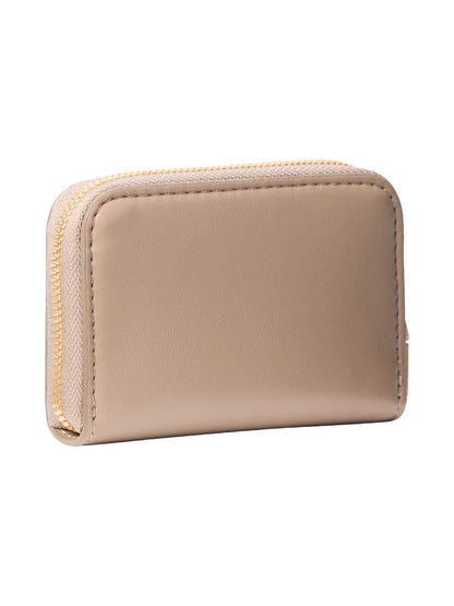 Portafoglio Bold Medium Zip da donna in similpelle fango