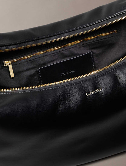 BORSA HOBO PINCHED SOFT CALVIN KLEIN DA DONNA NERO