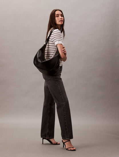 BORSA HOBO PINCHED SOFT CALVIN KLEIN DA DONNA NERO