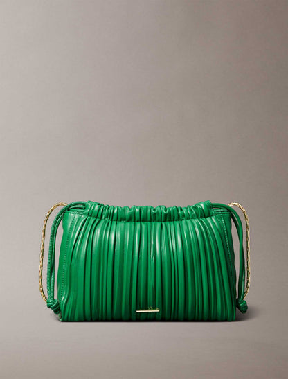 BORSA DRAWSTRING PLISSE CALVIN KLEIN DA DONNA VERDE