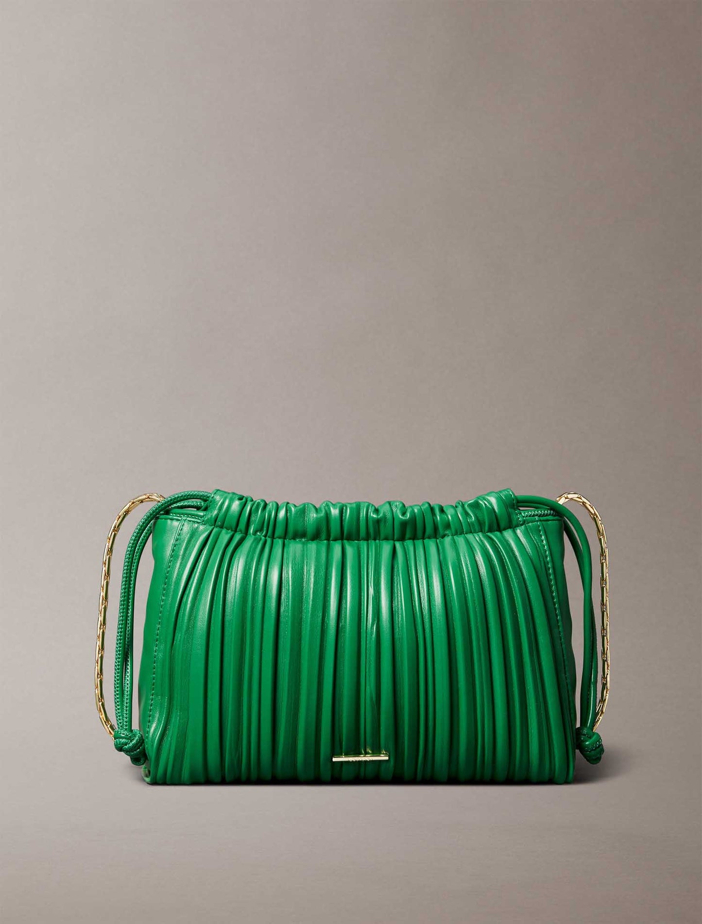 BORSA DRAWSTRING PLISSE CALVIN KLEIN DA DONNA VERDE