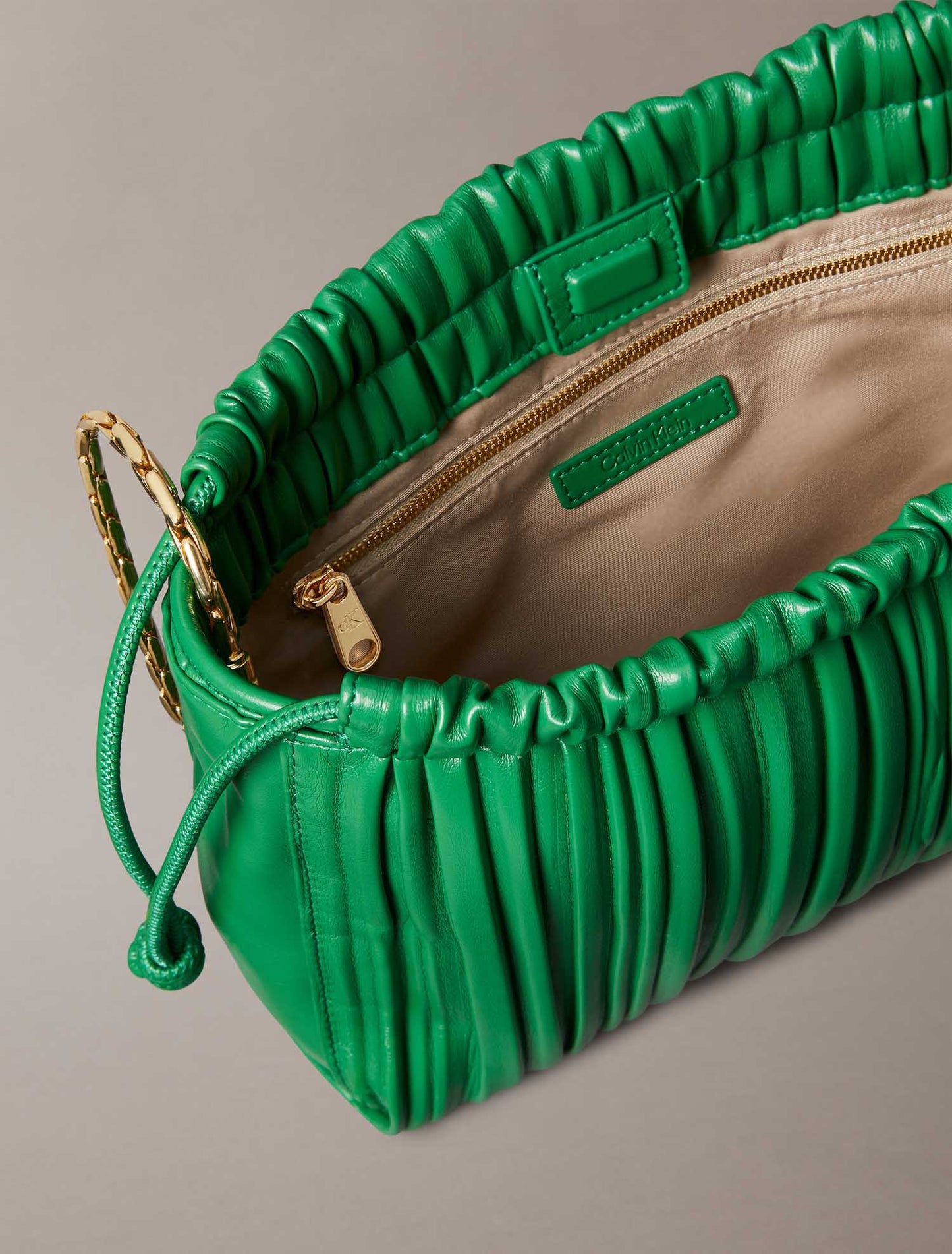 BORSA DRAWSTRING PLISSE CALVIN KLEIN DA DONNA VERDE